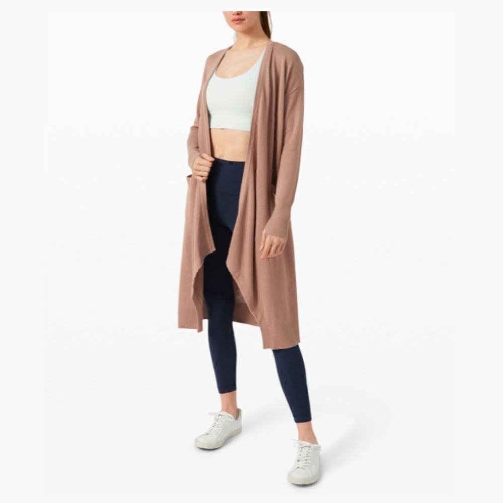 Lululemon Wrap Sweater Size 6 Light Brown